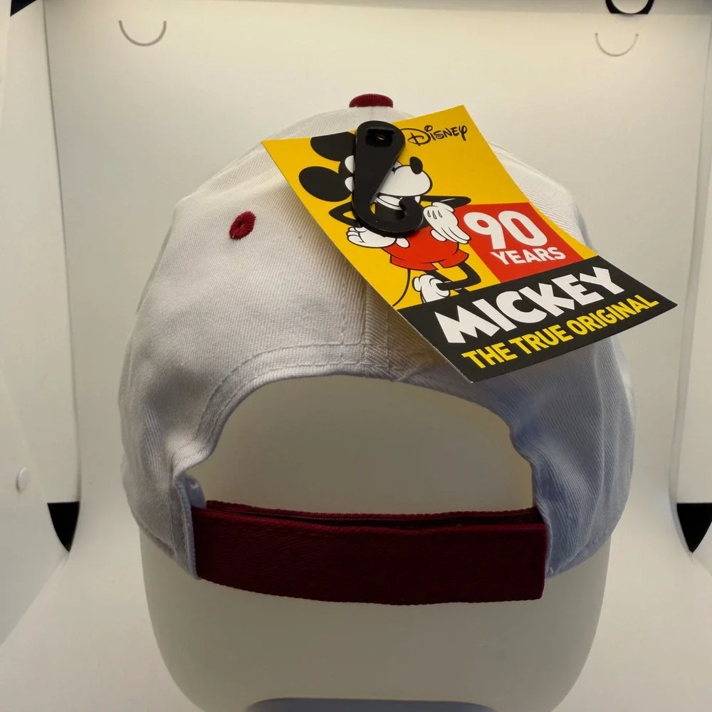 Disney Mickey Mouse 90 Years White Baseball Cap Hat Jerry Leigh Adult Adjustable